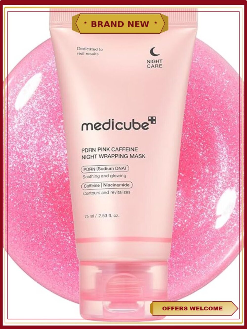 K-Beauty Overnight Wrapping Mask with PDRN, Caffeine, Collagen